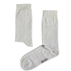 جوراب مردانه ساقدار ساده سفید