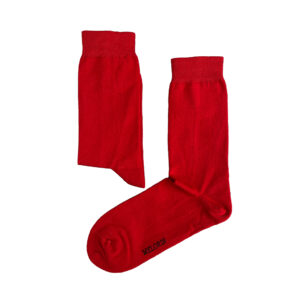 جوراب مردانه ساقدار ساده قرمز